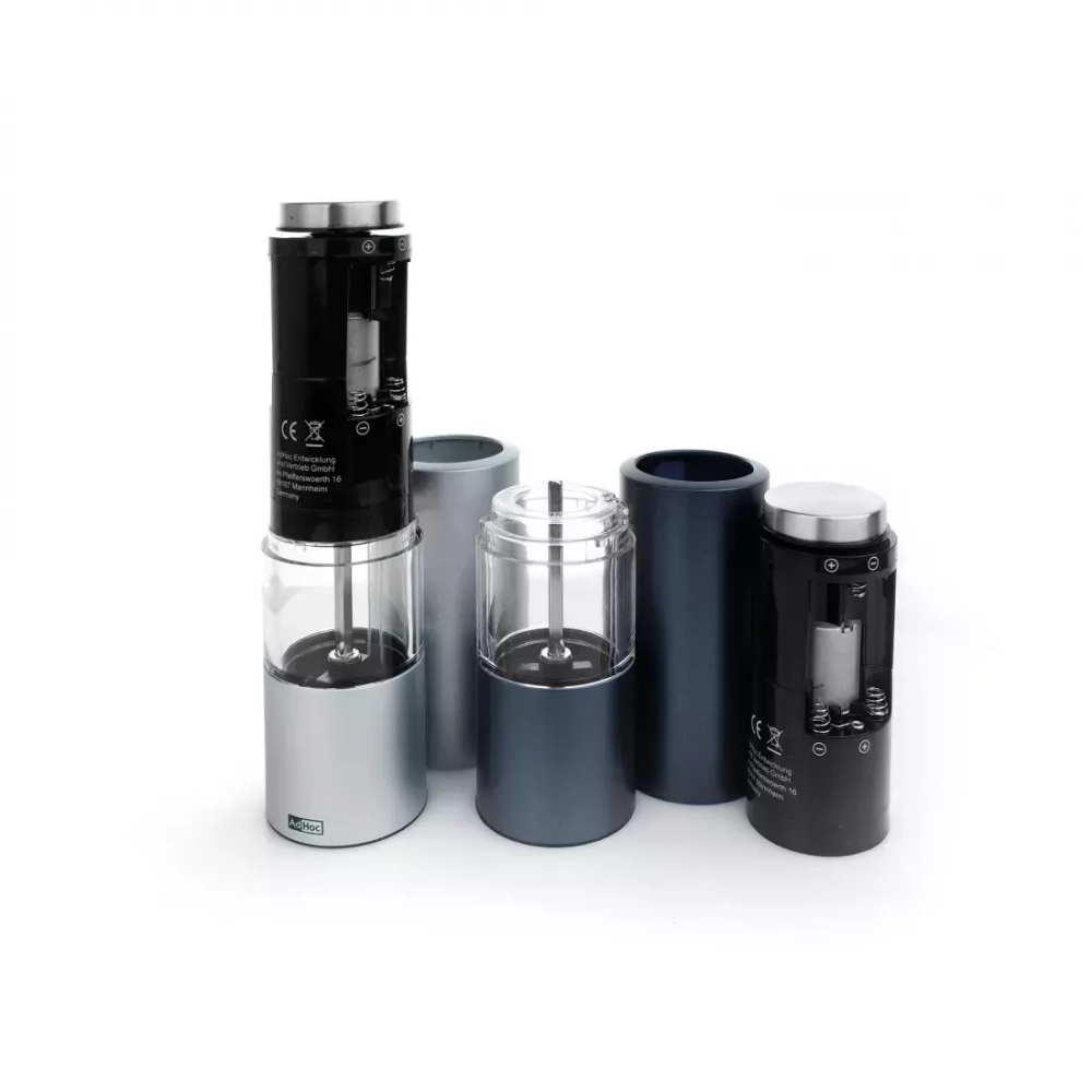 Набор электрических мельниц для перца и соли с подсветкой 2шт 21.5x5см Adhoc eMill.3 темно-синий/светло-голубой