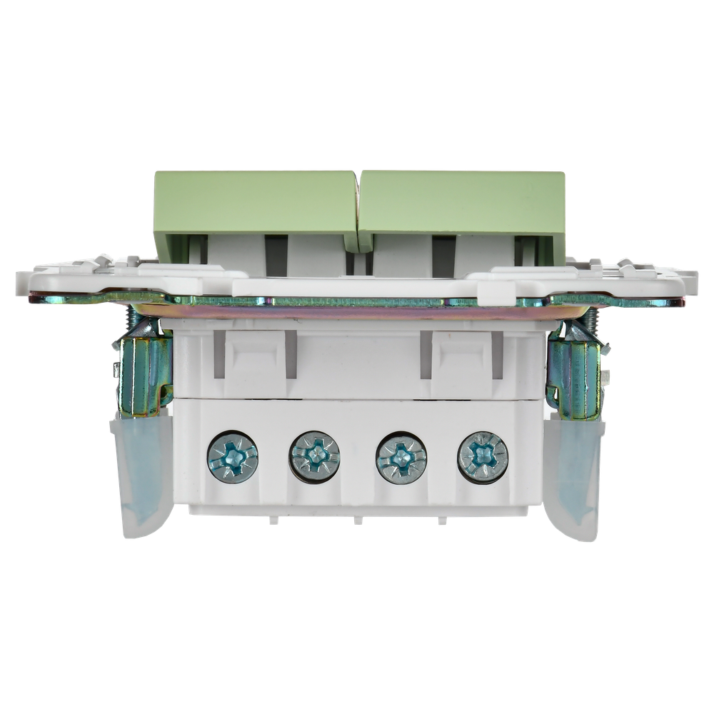 SKANDY Выключатель 2-клавишный перекрестный 10А SK-V06G мятный IEK