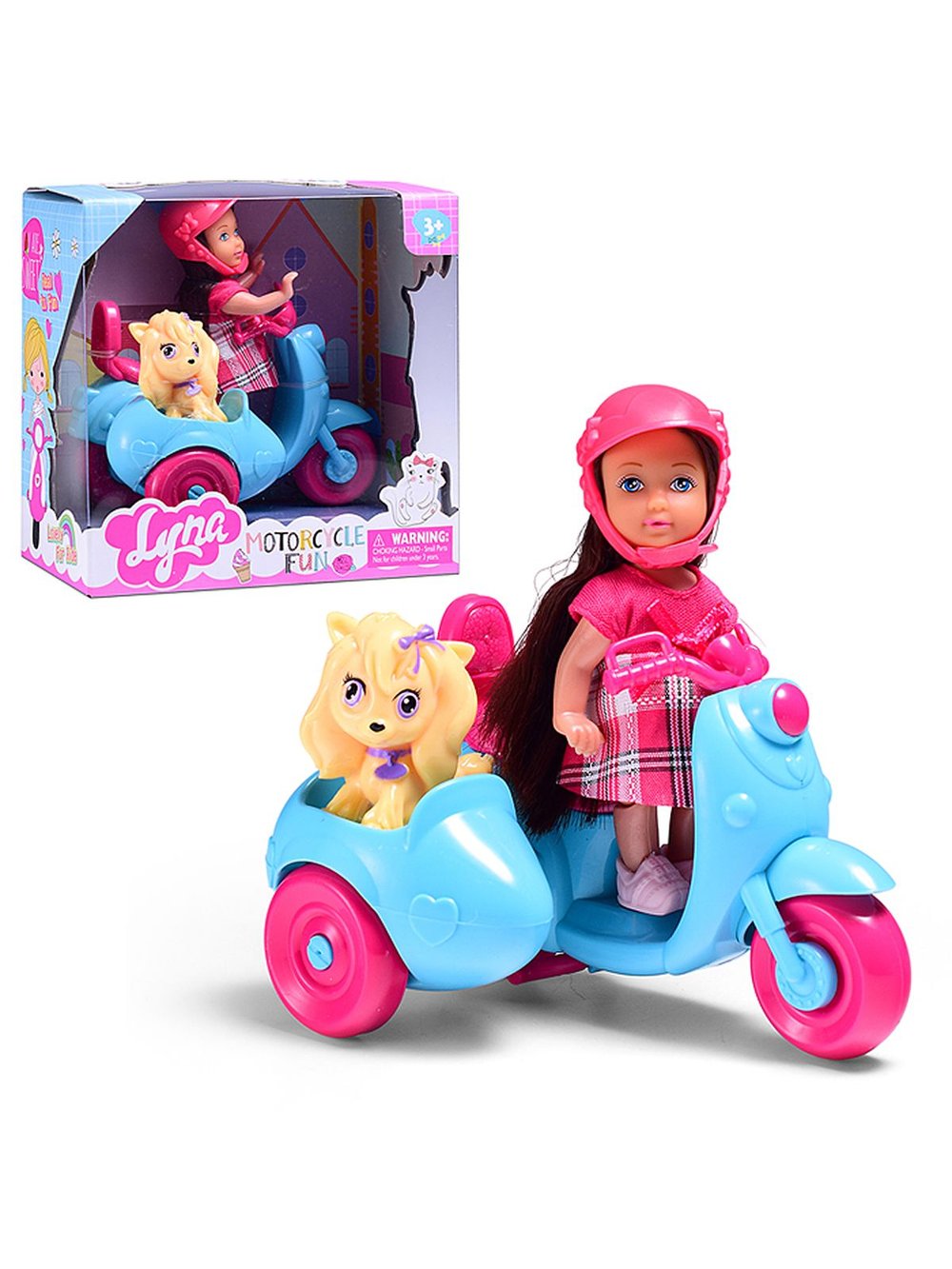 Кукла Леди байк с аксессуарами голубой (4608-1)