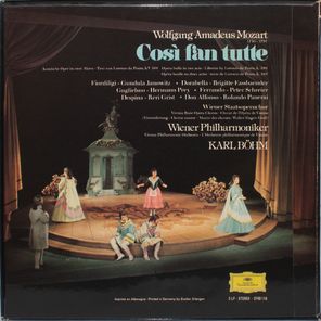 Gundula Janowitz, Brigitte Fassbaender, Wiener Philharmoniker, Karl Bohm / Wolfgang Amadeus Mozart: Cosi Fan Tutte (3LP)