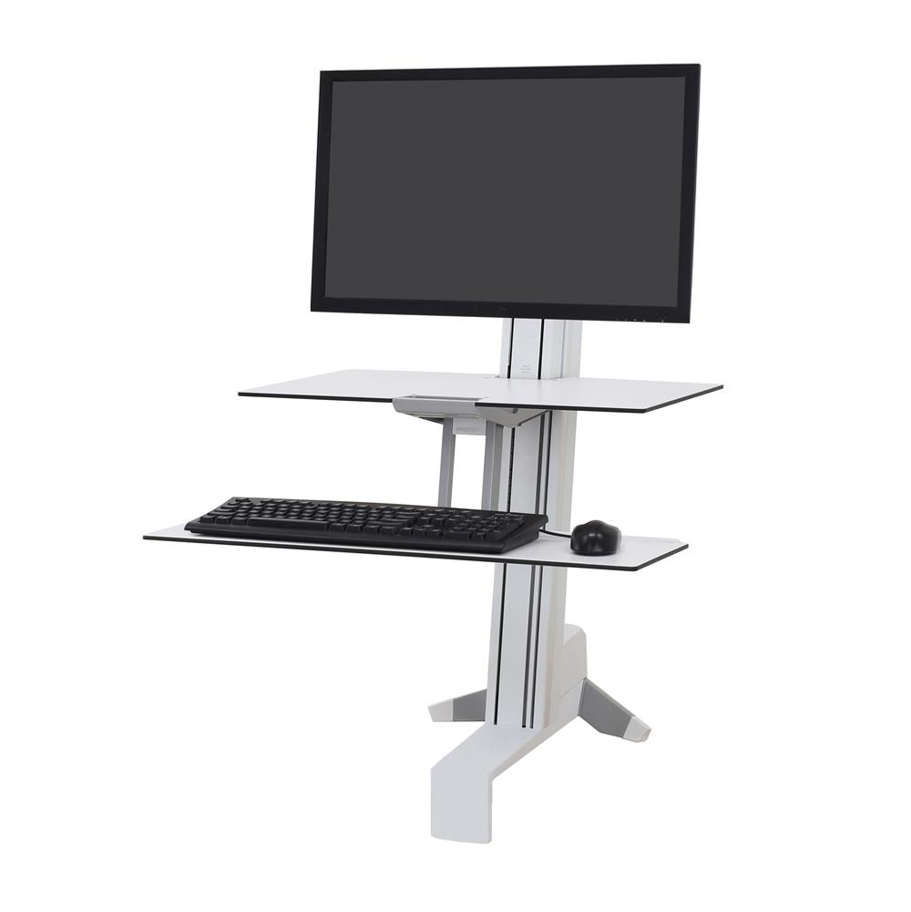 Крепление Ergotron WorkFit-S настольное на два монитора (33-351-200 / 33-351-211), Белый