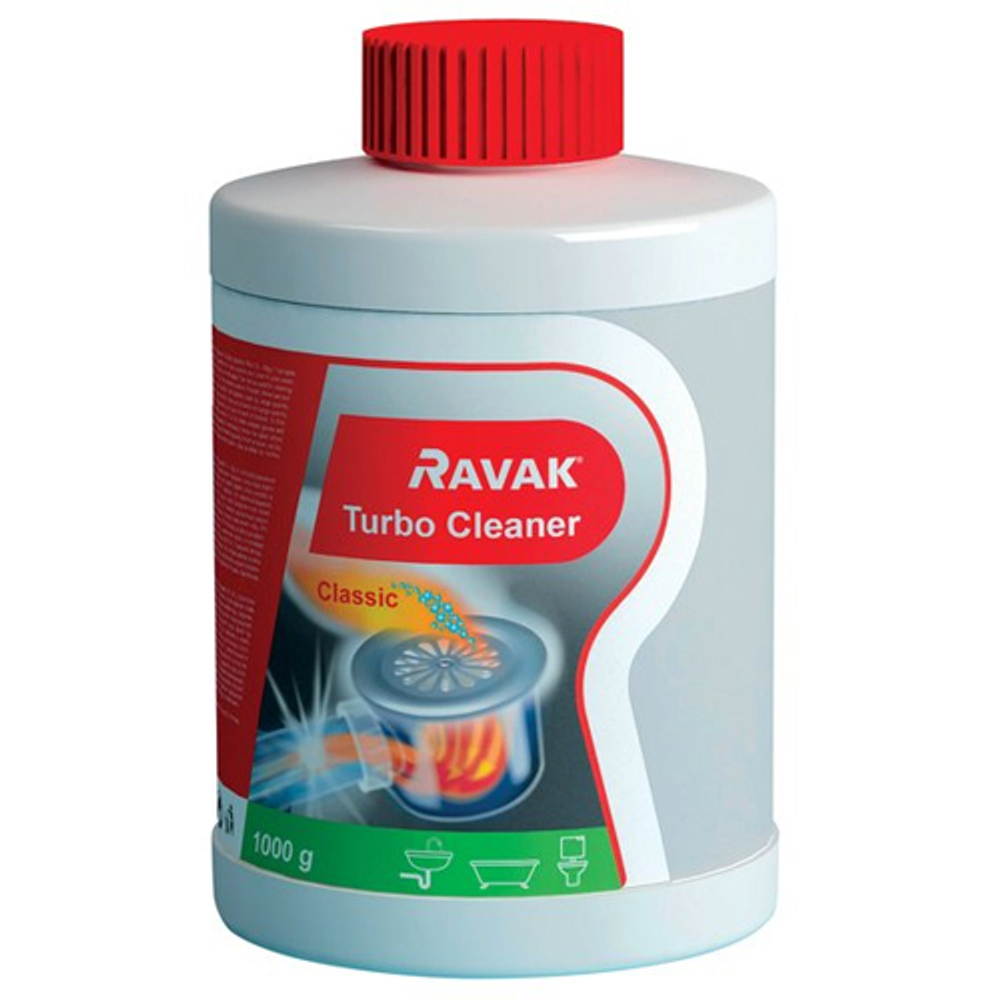 Купить чистящее средство Ravak Turbo Cleaner (1000мл) X01105 для устранения отложения в сифонах и трубах в Краснодаре