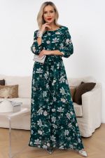 Платье Марго (малахит/принт) Р11-1245/6 Nikol