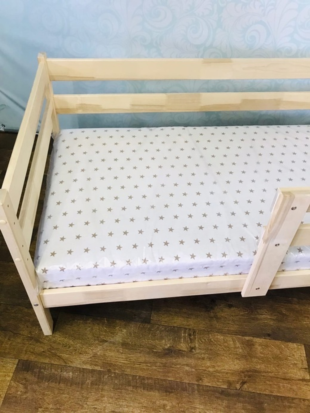 Кровать подростковая "Софа" 160*80 см без покраски 2 борта, (Pirogova wood)