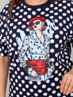 Футболка Фк-193/тсиний-горохпарижанка-п