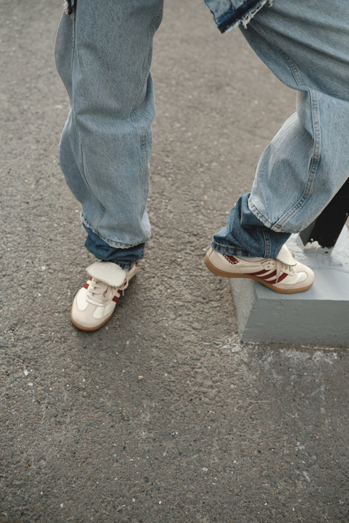 Upcycling джинсы с воланами