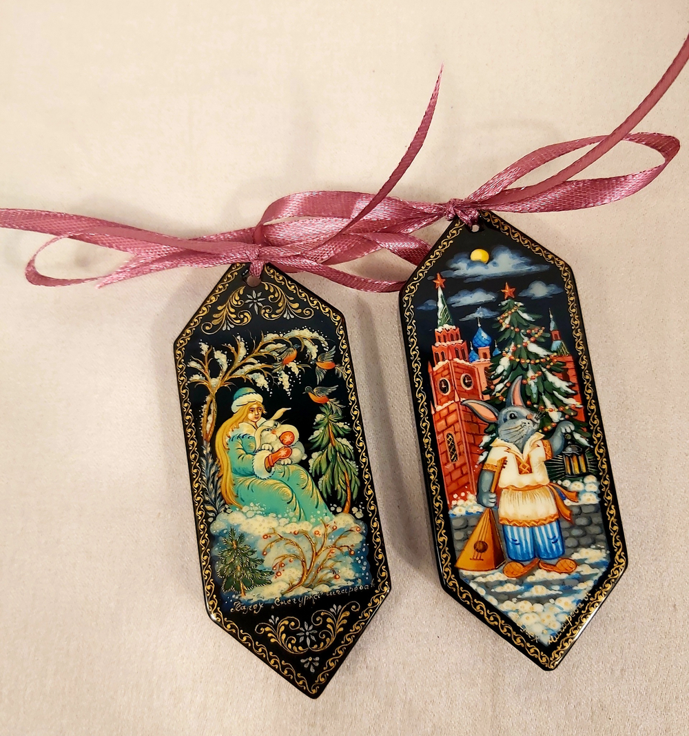 Набор ёлочных игрушек Конфеты с ручной росписью Палех "Сказки "