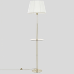 Citilux Линц CL402980T Торшер бронза со столиком и белым абажуром