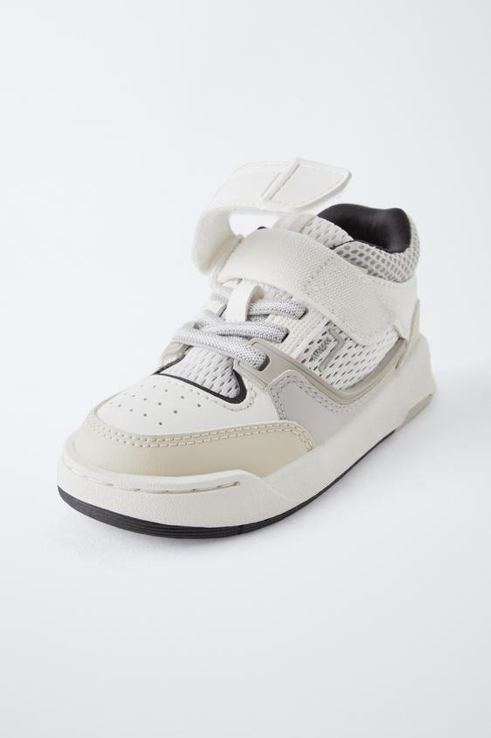 ZARA КЕДЫ С РАЗНОЦВЕТНЫМИ ДЕТАЛЯМИ, БЕЛЫЙ