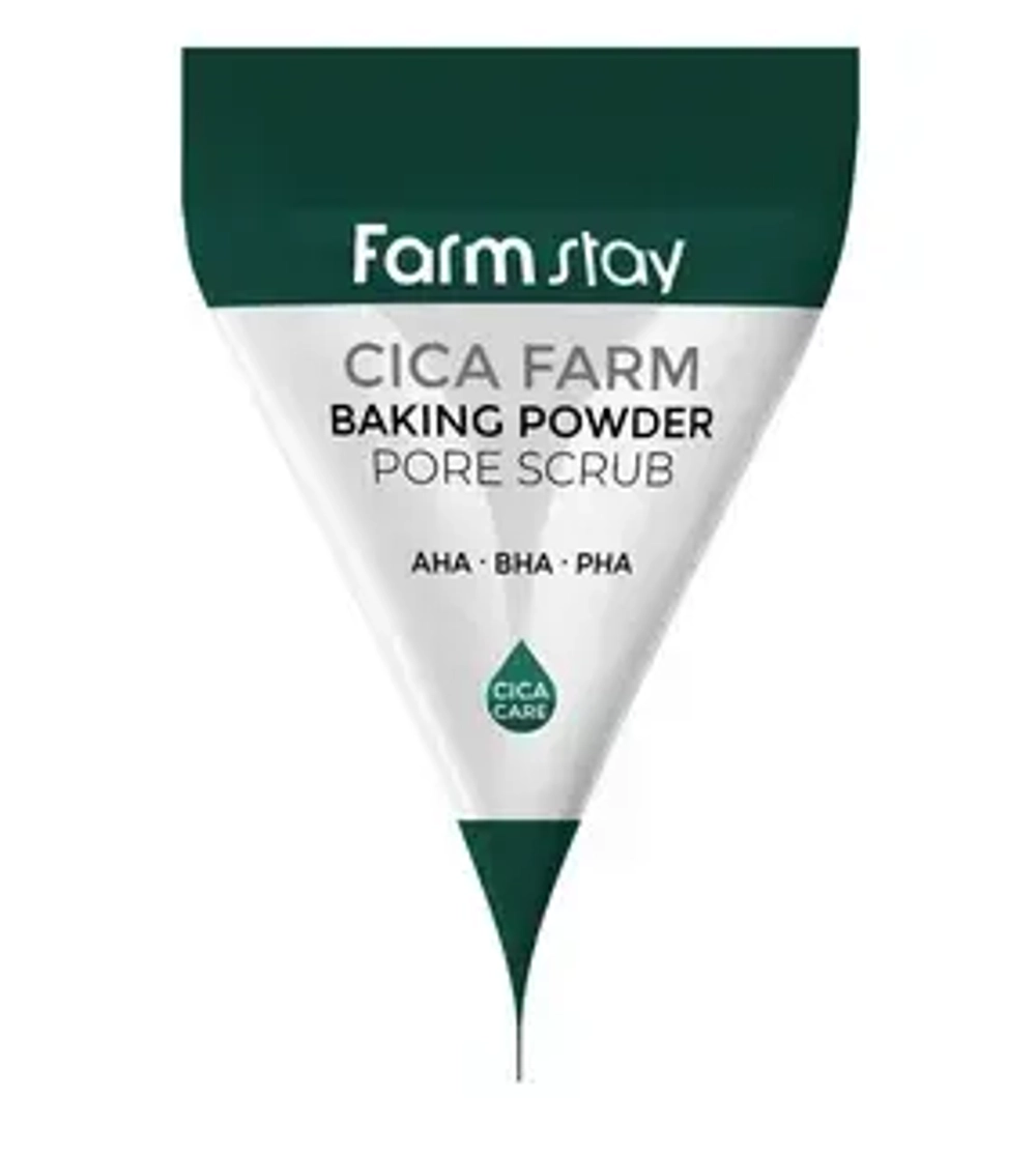 FARMSTAY Скраб для лица для очищения пор с центеллой азиатской Cica Farm Baking Powder Pore Scrub