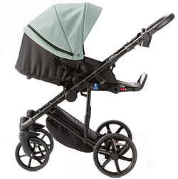 Детская коляска Adamex Locco Light Deluxe 2 в 1 LL-SA20 (СЕРО-ЗЕЛЕН. КОЖА)