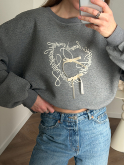 Свитшот Купидон серый