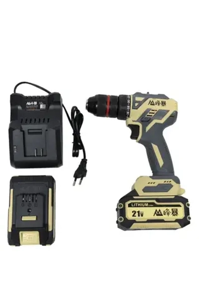 FENGBAO Дрель-шуруповерт, 21 В, 90 Нм, 2 АКБ