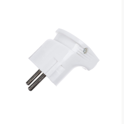 Вилка с/з угловая с латунным штырем 16А 250В