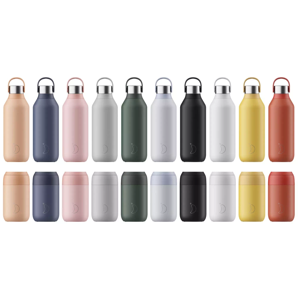 Chilly's Bottles - Термобутылка Series 2 500 мл персикового цвета / артикул   B500S2PORG  / GTIN 5056243503094