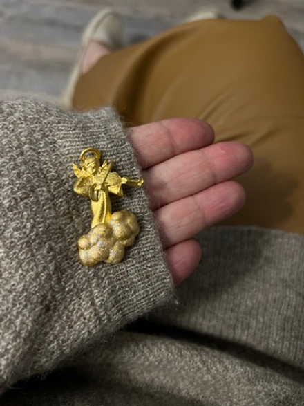 Брошь ангел со скрипкой