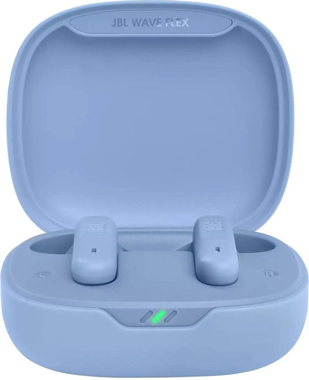 Наушники JBL Wave Flex, Bluetooth, вкладыши, синий [jblwflexblu]