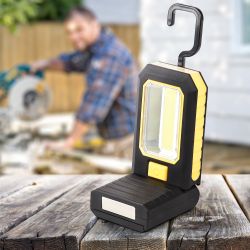 Светодиодный фонарь ЭРА Рабочие Практик RB-704 ручной на батарейках 2 магнита крючок сгибающийся корпус | Рабочие  фонари