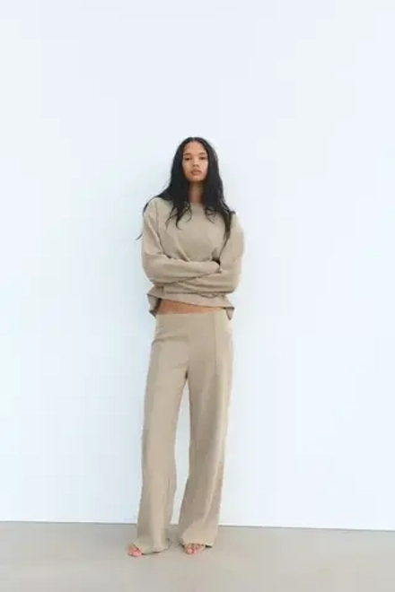 ZARA МЯГКИЙ СВИТЕР, ЗЕЛЕНЫЙ С МЕЛАНЖЕВЫМ ЭФФЕКТОМ