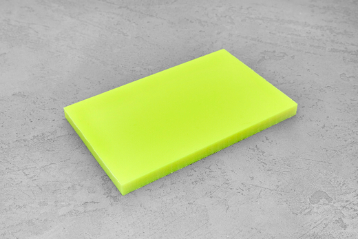 Саржевая микарта, плашка 130x80x7,0(+)мм желтая неон