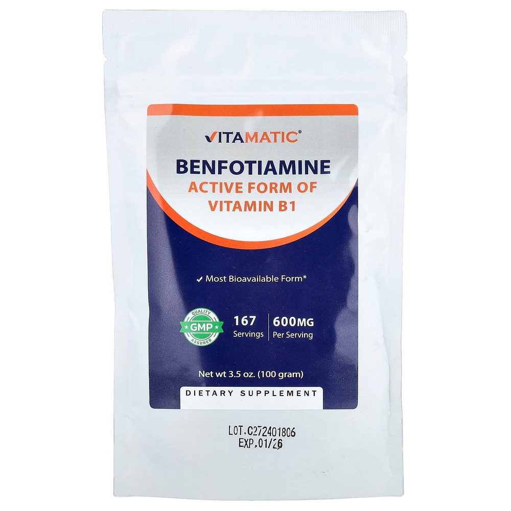 Vitamatic, бенфотиамин, 100 г (3,5 унции)