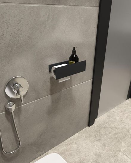 Полка для туалетной бумаги Roll L (черный)