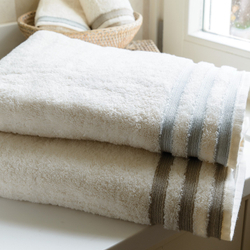 Полотенце 50х90 L'appartement Newport со светло-коричневыми полосками слоновой кости