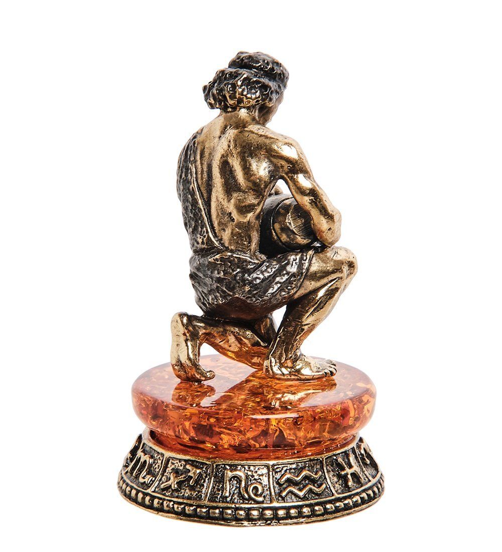 Народные промыслы AM-2729 Фигурка «Знак зодиака-Водолей» (латунь, янтарь)