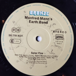 Винтажная виниловая пластинка LP Manfred Mann Earthband Solar Fire (Germany 1974) Pluto The Dog