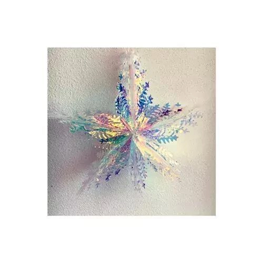 Фигура Снежинка №3 фольг перламутр 40см