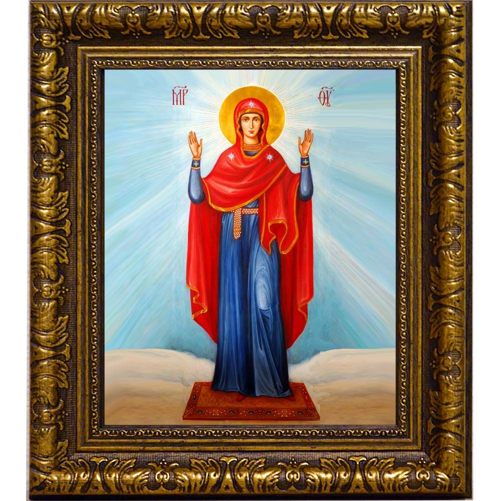 Нерушимая стена. Икона Божьей Матери на холсте.