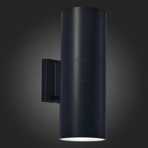 SL074.411.02 Светильник уличный настенный ST-Luce Черный/Черный LED 2*8W 4000K TUBO
