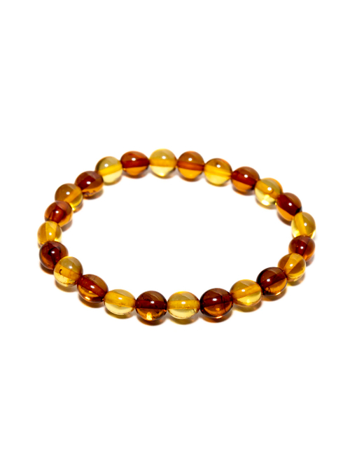 Детский браслет из цельного янтаря. Браслет для детей из натуральных камней