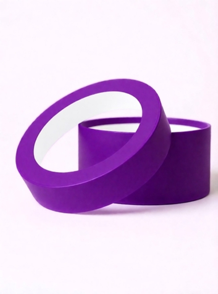 Короткая коробка с прозрачной крышкой 22,5 см х10 см . Цвет: Фиолетовый.