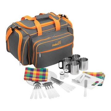 Набор для пикника Helios на 4 персоны серый HS-605(4)G