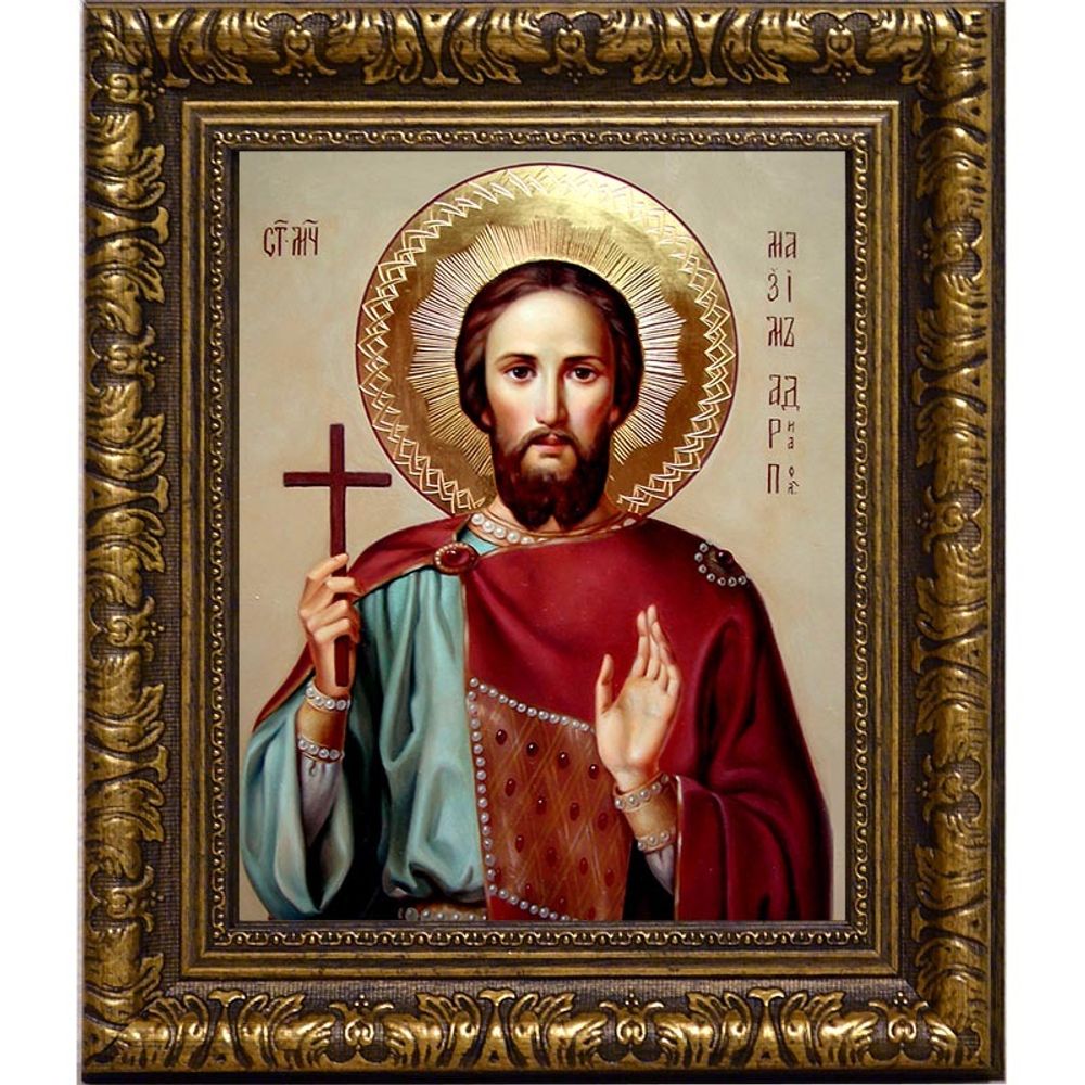 Максим Адрианопольский мученик. Икона на холсте.