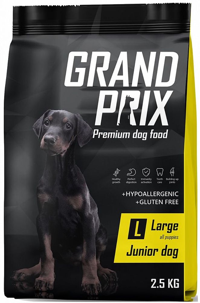 Сухой корм GRAND PRIX для щенков крупных пород с курицей 2,5 кг