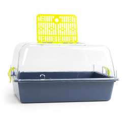 Террариум ZOOSET прозрачный серый/желтый - L (42х30,5х22,5 см)