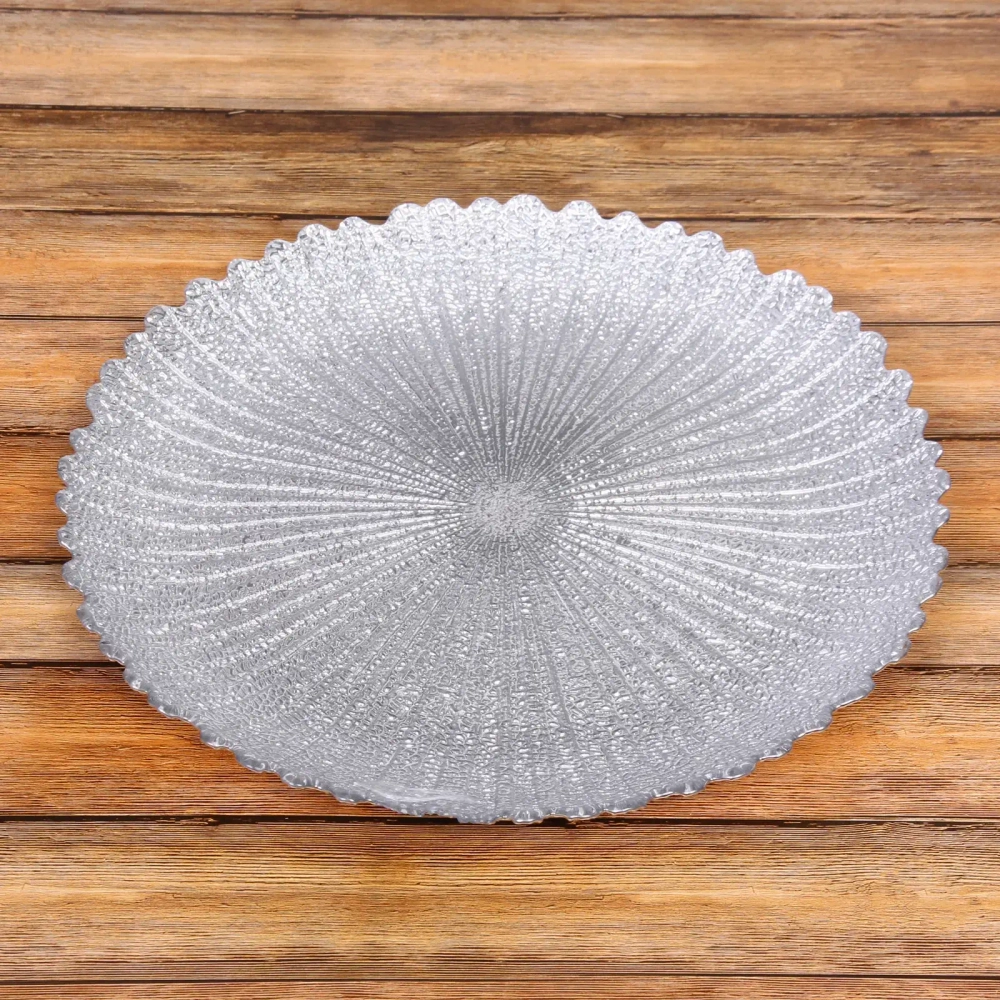 Тарелка 32см «Нимфа» серебро