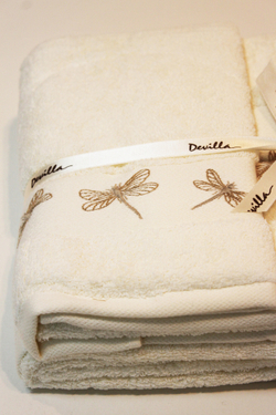Полотенце 100х150 Devilla Palma Стрекозы экрю