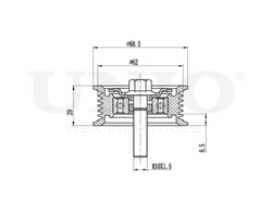 Ролик натяжной приводного ремня UNIO TNS-10049