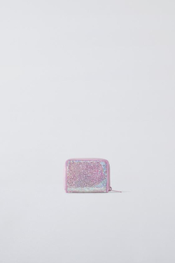 ZARA ВИНИЛОВЫЙ КОШЕЛЕК «ЛИЛО И СТИЧ» © DISNEY, РОЗОВЫЙ