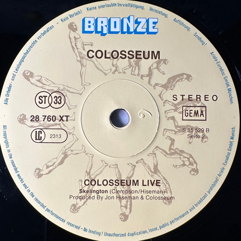 Colosseum ‎– Colosseum Live 2LP (Германия 1979г.)