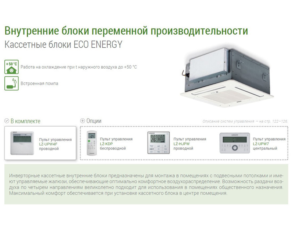 Кассетная сплит система Lessar LS-MHE18BVE2/LZ-B4COBA  inverter
