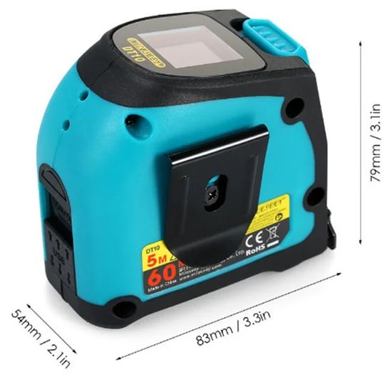 Рулетка лазерная Xiaomi Mileseey Laser Ranging Measure Blue DT10