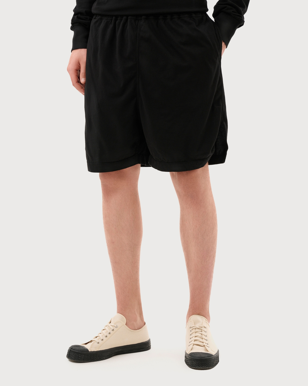 RICK OWENS DRKSHDW ШОРТЫ ИЗ ТОНКОГО ТРИКОТАЖА ЧЕРНЫЕ LIDO LONG BOXERS
