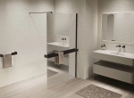 Душевое ограждение Vincea Walk-In VSW-1HR100MRB 100 черный/стекло зеркальное