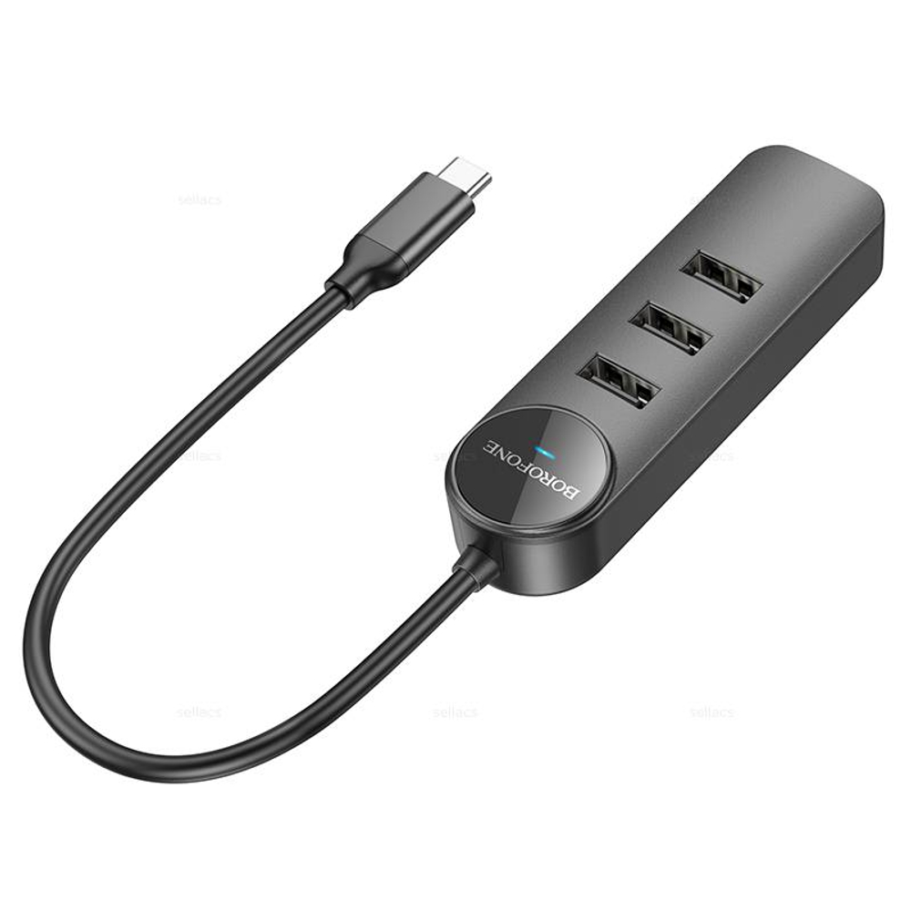 Адаптер Borofone DH5 4-в-1 (Type-C— USB2.0*4) (длина = 0,2 м)