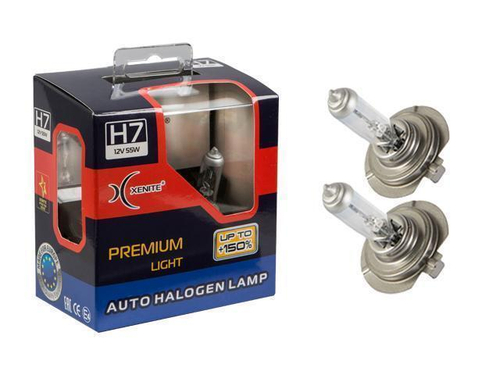 Лампа 12 В H7 55 Вт +150% Premium галогенная Xenite 2 шт.