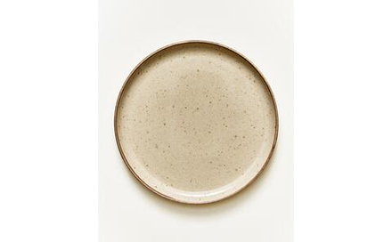 Zara Home тарелка десертная из каменной керамики, цвет бежевый, 22.2 см